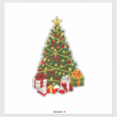 ギフト付きカスタムクリスマスツリー シール (シート)