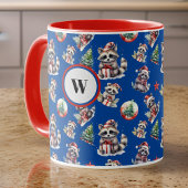 ギフト付きキュートなクリスマスアライグマSnowglobe Tree マグカップ