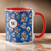 ギフト付きキュートなクリスマスアライグマSnowglobe Tree マグカップ