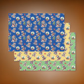 ギフト付きキュートなクリスマスアライグマSnowglobe Tree ラッピングペーパーシート