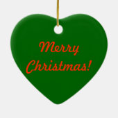 ギフト付きクリスマスサンタを子猫 セラミックオーナメント (裏面)