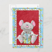 ギフト付きクリスマスマウスホリデーカード シーズンポストカード (正面/裏面)