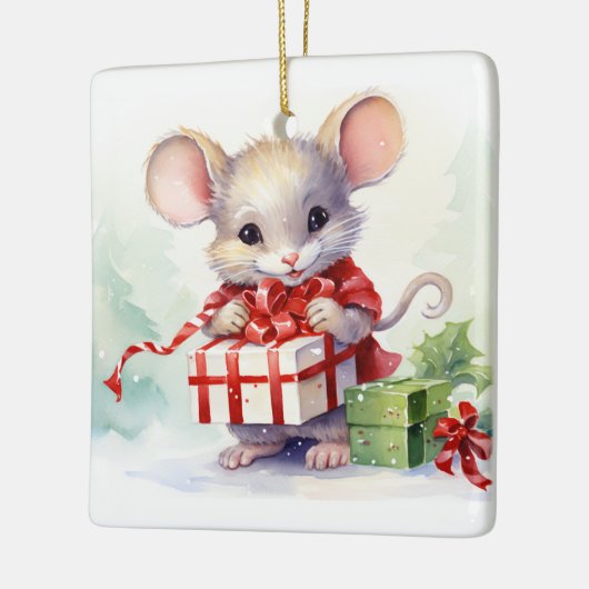 ギフト付きクリスマスマウス セラミックオーナメント (左)
