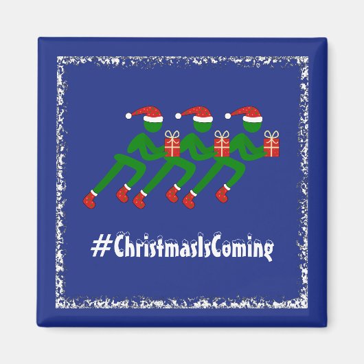 ギフト付きクリスマスランナーカスタム文字 マグネット (正面)