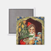 ギフト付きサンタヴィンテージ磁石 マグネット (正面/裏面)