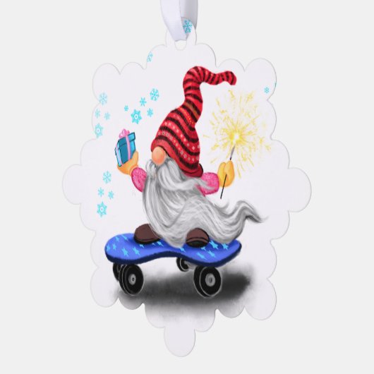 ギフト付きスケーター格言クリスマスオーナメントカード オーナメントカード (左)