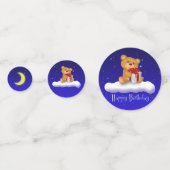 ギフト付きテディベア – ハッピーバースデー コンフェッティ (正面)