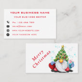 ギフト付き会社クリスマス名刺格言 名刺 (正面/裏面)