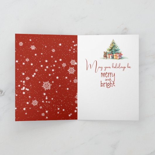 ギフト付き可愛いクリスマスマウス カード (内部)