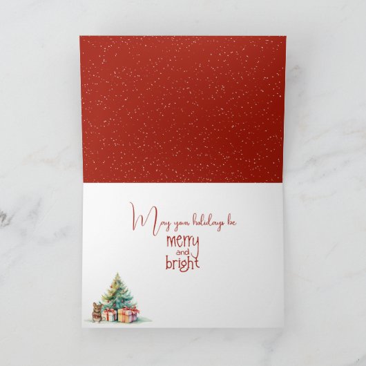 ギフト付き可愛いクリスマスマウス カード (内部)