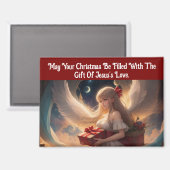 ギフト付き天使クリスマスマグネット マグネット (正面/裏面)