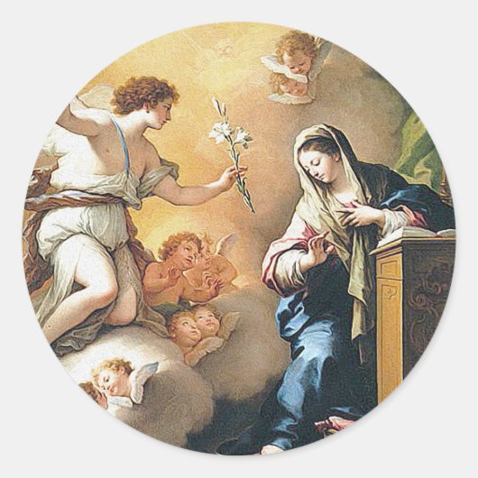 ギフト付き守護天使 ラウンドシール (正面)