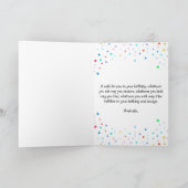 ギフト付き漫画ダルマチアン誕生日 カード (内部)