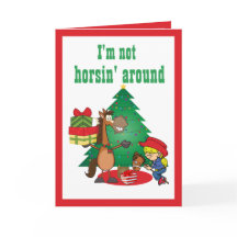 ギフト付き馬及びスティック馬女性のカーボーイカード