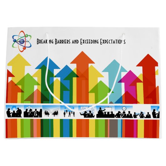 ギフト企業の抱き枕（セールスチームVer 1） ラージペーパーバッグ (正面)