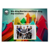 ギフト企業の抱き枕（営業チーム） ラージペーパーバッグ (正面)