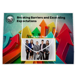 ギフト企業の抱き枕（営業チーム） ラージペーパーバッグ