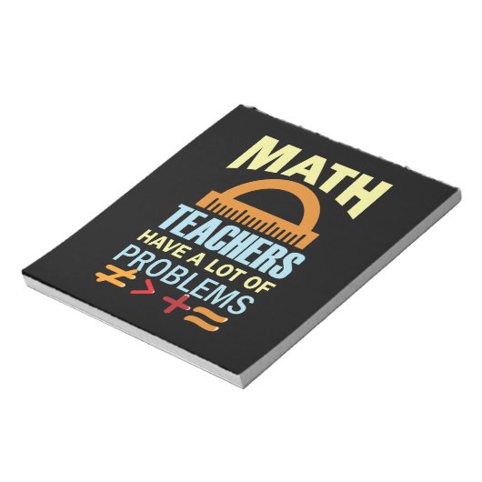 ギフト先生数学の先生は多くの問題を持っている ノートパッド (回転)