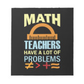 ギフト先生数学の先生は多くの問題を持っている ノートパッド (正面)