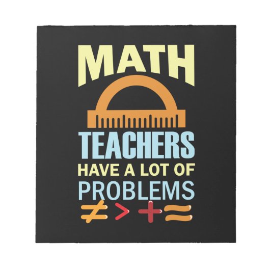 ギフト先生数学の先生は多くの問題を持っている ノートパッド (正面)