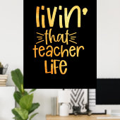 ギフト先生 |リビング・ザ・先生・ライフ ポスター (ホームオフィス)