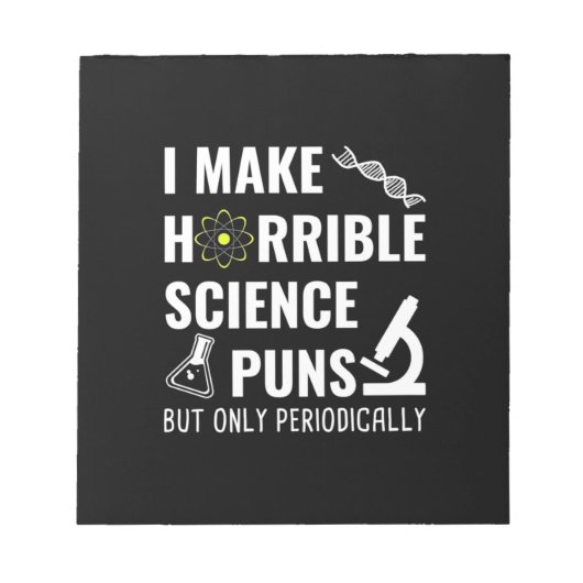 ギフト先生 |化学は恐ろしく作る ノートパッド (正面)