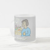 ギフト先生。女性先生に感謝 フロストグラスマグカップ (正面左)