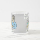 ギフト先生。女性先生に感謝 フロストグラスマグカップ (中央)