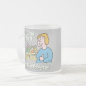 ギフト先生。女性先生に感謝 フロストグラスマグカップ (正面左)