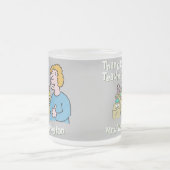 ギフト先生。女性先生に感謝 フロストグラスマグカップ (中央)