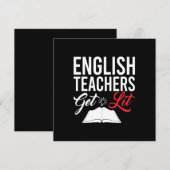 ギフト先生 |英語の先生が点灯 招待状 (正面/裏面)