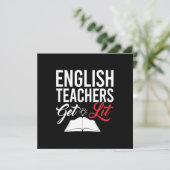 ギフト先生 |英語の先生が点灯 招待状 (スタンド正面)