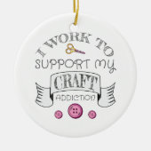 ギフト制作が私のクリフト中毒をサポート セラミックオーナメント (正面)