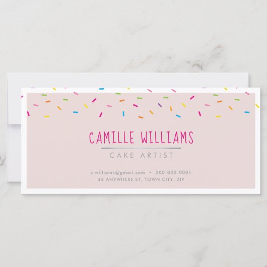 ギフト券かわいいおもしろいカラフルふりかけるパーティー (裏面)