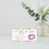 ギフト券そうピンクの口紅ビジネス 割引カード (スタンド正面)