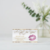 ギフト券そうピンクの口紅ビジネス 割引カード (スタンド正面)