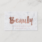 ギフト券のばら色の金ゴールドの美しいの原稿の大理石 割引カード (正面)