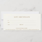 ギフト券のエレガントシンプル (裏面)