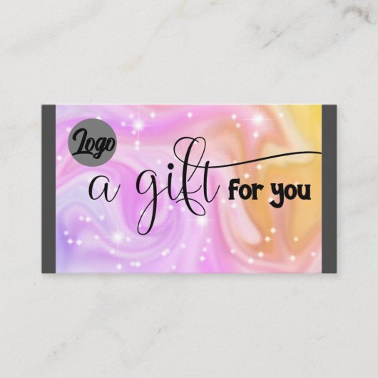 ギフト券のカスタム 名刺 (正面)