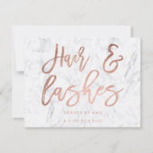 ギフト券のヘアがバラ金ゴールド 招待状 (正面)