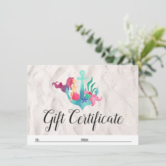 ギフト券のマーメイドいかり航海のカード 招待状 (スタンド正面)