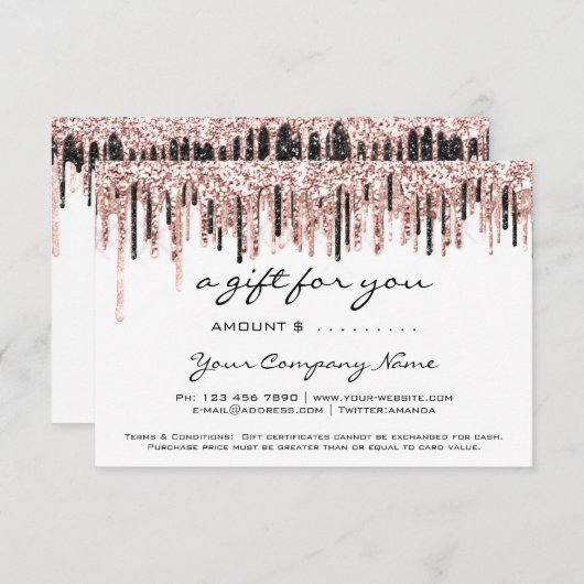 ギフト券の単純なモダンバラ (正面/裏面)