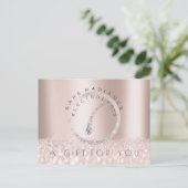 ギフト券の電気分解の毛の取り外しGray2 ポストカード (スタンド正面)