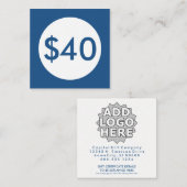 ギフト券の青い点 割引カード (正面/裏面)