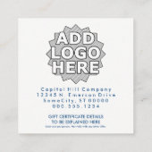 ギフト券の青い点 割引カード (裏面)