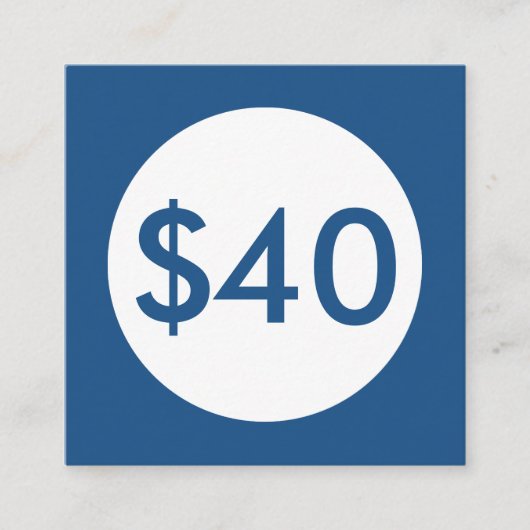 ギフト券の青い点 割引カード (正面)