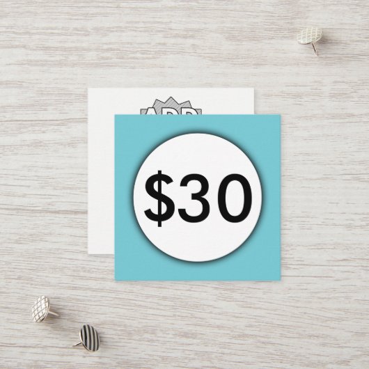 ギフト券の青い点 割引カード (正面/裏面インサイチュ)