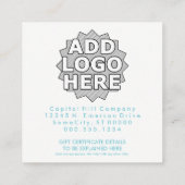 ギフト券の青い点 割引カード (裏面)