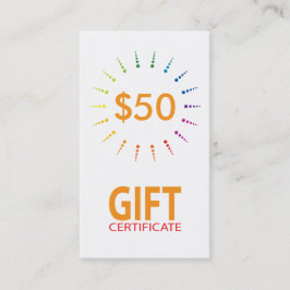 ギフト券のrainbowBurst 割引カード