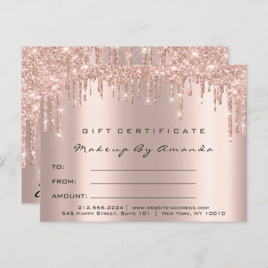 ギフト券は目のメーキャップアーティストの額を打ちます ポストカード (正面/裏面)